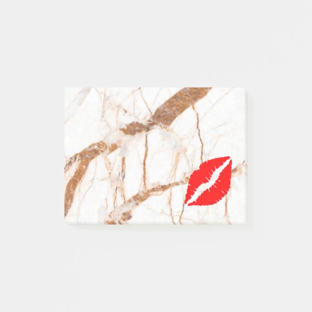 Post-it® Belles lèvres personnalisées sur marbre (Devant)