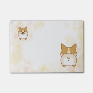 Post-it® Belles notes de post-it de bout de corgi