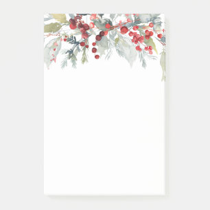 Post-it® Berries d'hiver Verdure Feuillage Mariage Noël