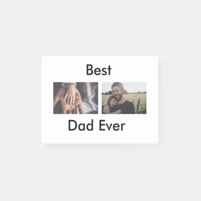 Post-it® best dad ever happy fête des pères ajouter votre p (Devant)