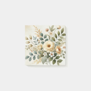 Post-it® Beurre Aquarelle Jaune Florale Printemps et été