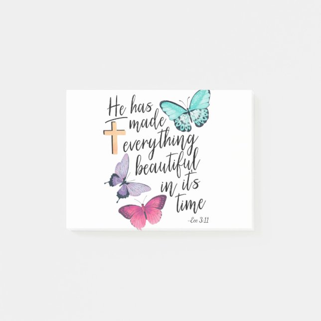 Post-it® Bible Verse Cross Ecclesiastes Ecc (Devant)