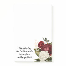 Bible Verse Floral Vintage Rouge Blanc
