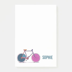 Post-it® Bicyclette couleur ligne dessin personnalisé