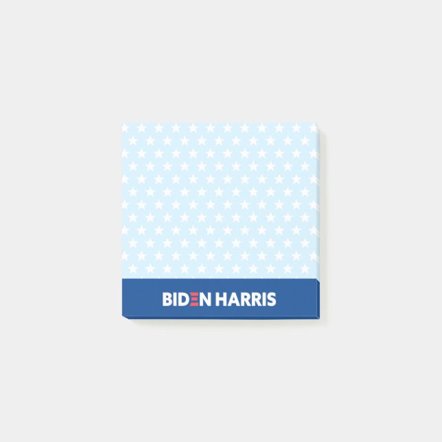 Post-it® Biden Harris White Stars Motif Light Blue (Devant)