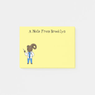 Post-it® Bighorn sheep doctor cartoon illustration