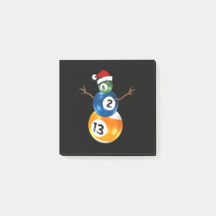 Post-it® Billard Snowman de Noël avec billard billard bill