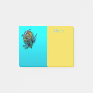 Post-it® billet personnalisé de la tortue de mer