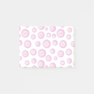 Post-it® Bingo Balls rose et blanc nouveauté