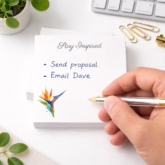 Post-it® Bird of Paradise Watercolor, custom (Créateur téléchargé)