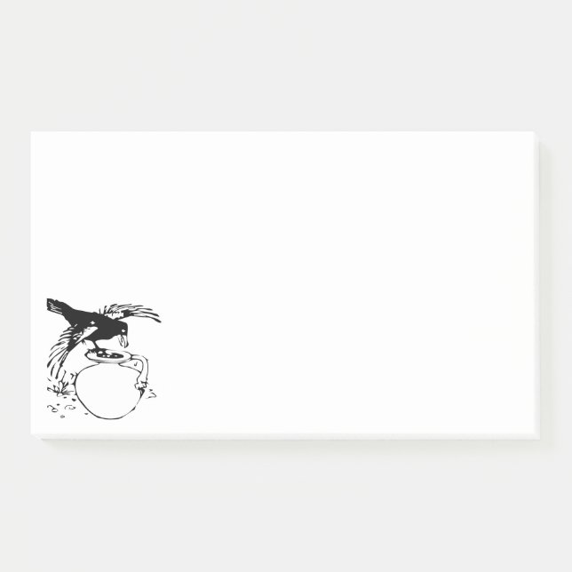 Post-it® Black Bird The Raven Sticky Post-it Notes (Devant)