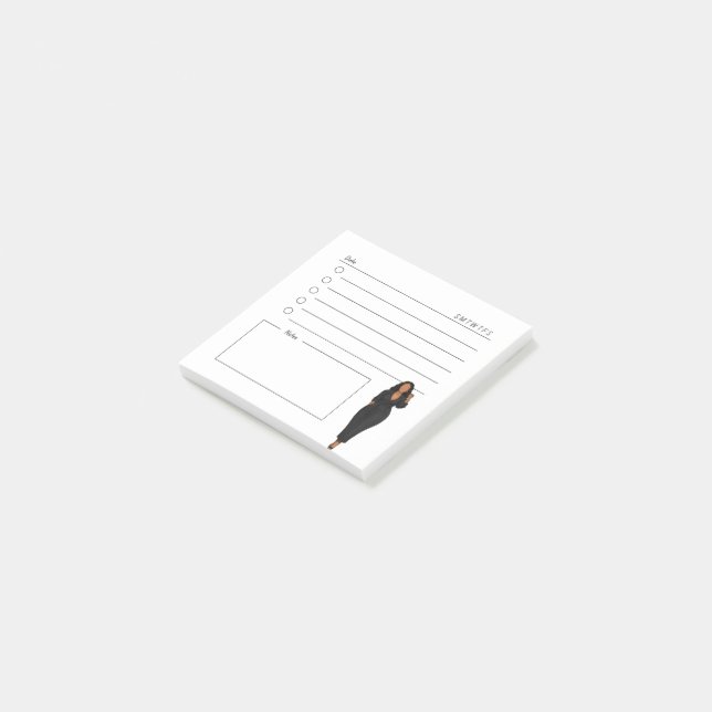 Post-it® Black Girl Slay le jour Sticky Note (Incliné)