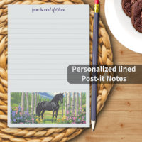 Black Horse Girl Mtn Meadow Slogan personnalisé