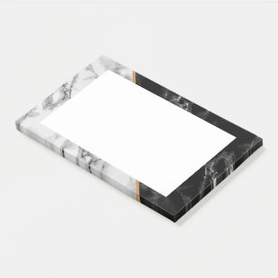 Post-it® Black White Marble encadré Notes