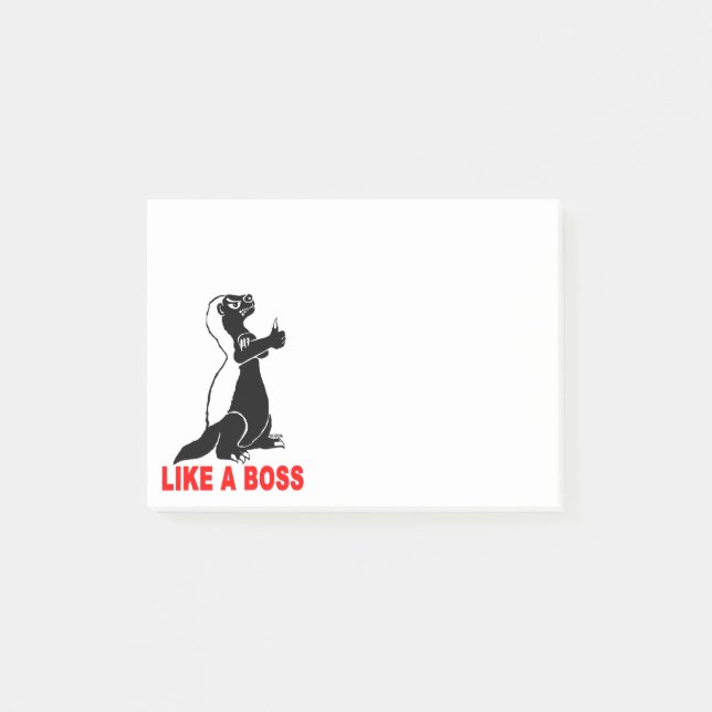 Post-it® Blaireau de miel, comme un patron (Devant)