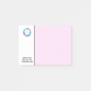 Post-it® Blanc magenta de bleu de turquoise de l'OM Aum