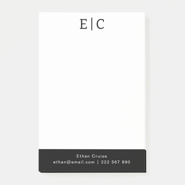 Post-it® Blanc Simple Professionnel (Devant)
