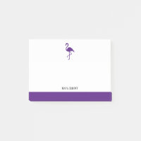 Blanc sur Flamant rose pourpre et bordure avec nom