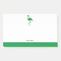 Blanc sur Flamant rose vert clair et bordure avec
