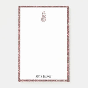 Post-it® Blanc sur Rose Gold Faux Parties scintillant Anana