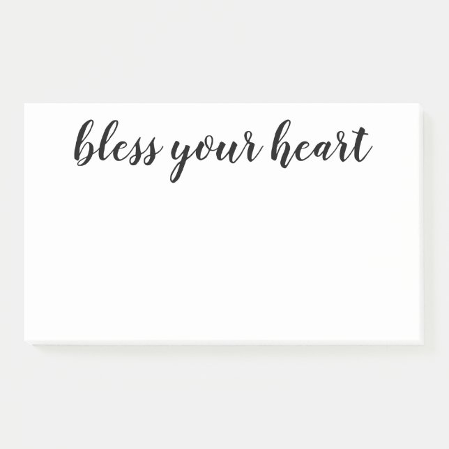 Post-it® Bless Your Heart écriture noire (Devant)