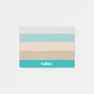 Post-it® Bleu Bleu Beige Personnalisé Bandes de Couleurs