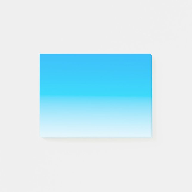 Post-it® Bleu-clair simple au blanc (Devant)