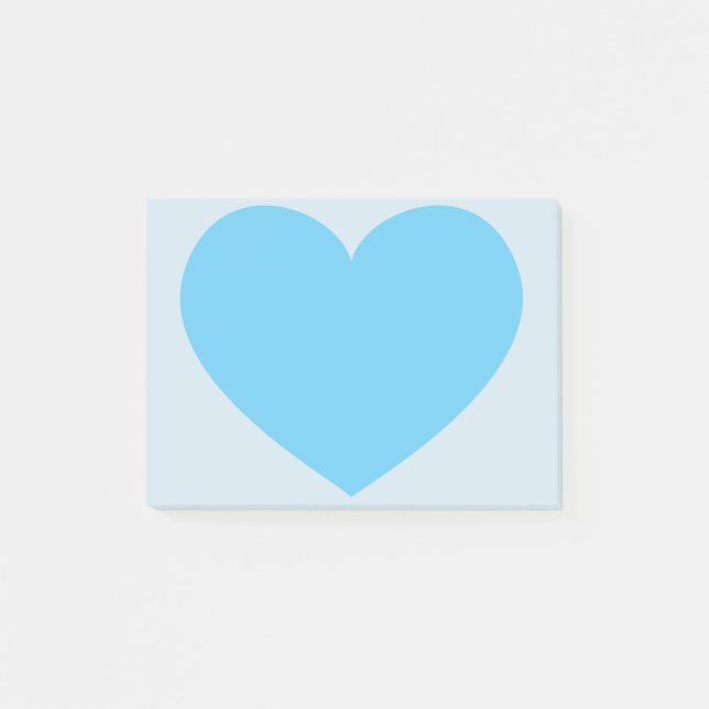 Post-it bleu de coeur d'Emoji (Devant)