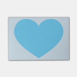 Post-it bleu de coeur d'Emoji