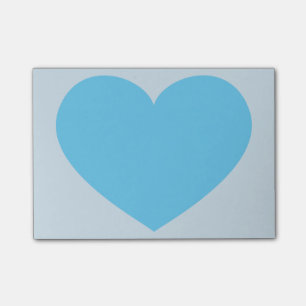 Post-it bleu de coeur d'Emoji