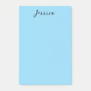 Post-it® Bleu Élégant Moderne Simple Nom Professionnel