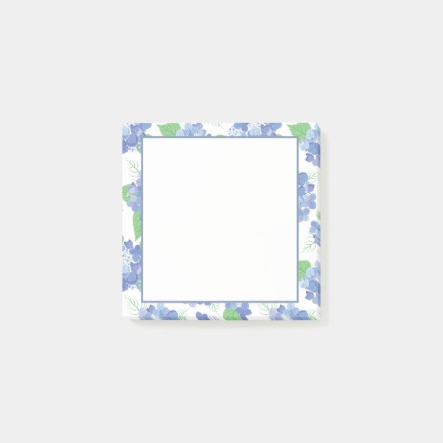 Post-it® Bleu Hydrangée fleurs (Devant)