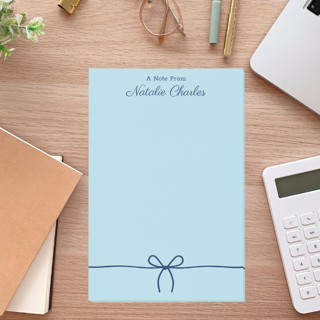 Post-it® Bleu marin professionnel minimal simple (Créateur téléchargé)