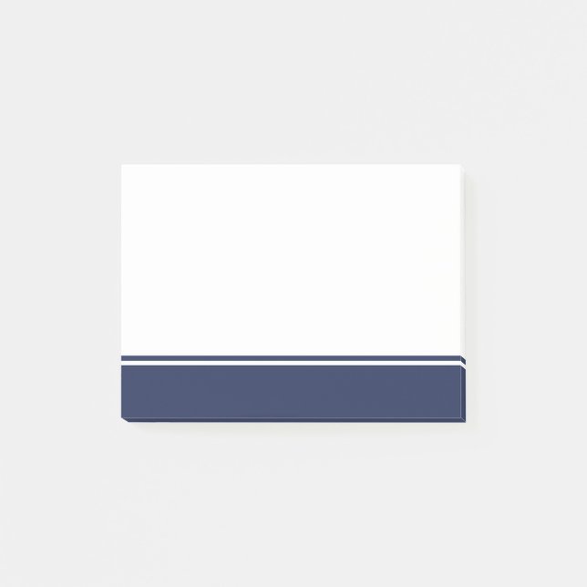 Post-it® Bleu marine et blanc nautique simple (Devant)