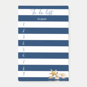 Post-it® Bleu Moderne, Coquillages, À Faire Liste