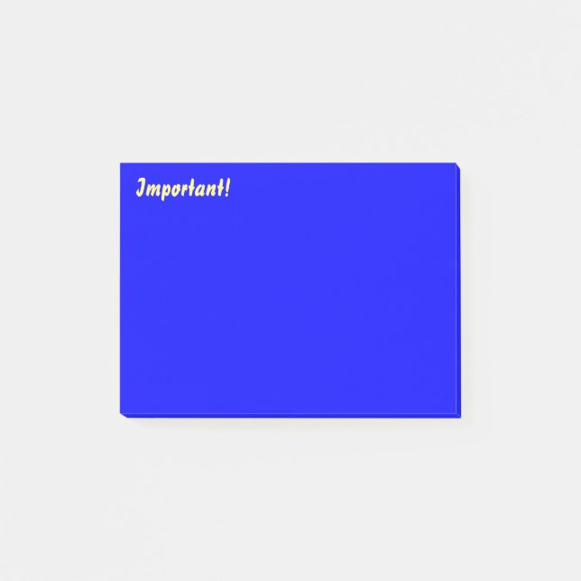 Post-it® Bleu profond important (Devant)