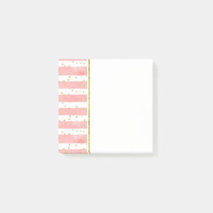 Post-it® Bleu rose   Faux Gold Confetti