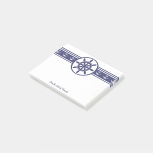 Post-it® Bleu Ships Roue Notes personnalisées