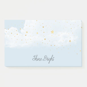 Post-it® Bleu Sky Gold Stars