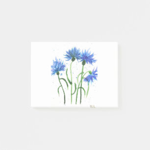 Post-it® Bleus fleurs de blé aquarelle