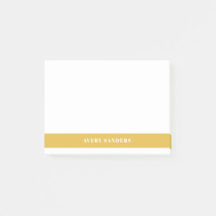 Post-it® Bloc de couleur moderne jaune simple 