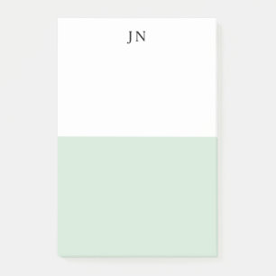 Post-it® Bloc de couleur pastel vert clair et blanc avec mo