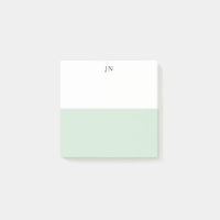 Bloc de couleur pastel vert clair et blanc avec mo