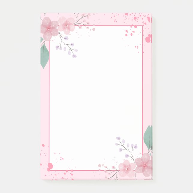Post-it® Bloc-notes à thème rose (Devant)