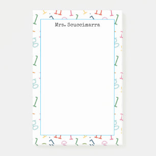 Post-it® Bloc-notes alphabétique de l'enseignant personnali