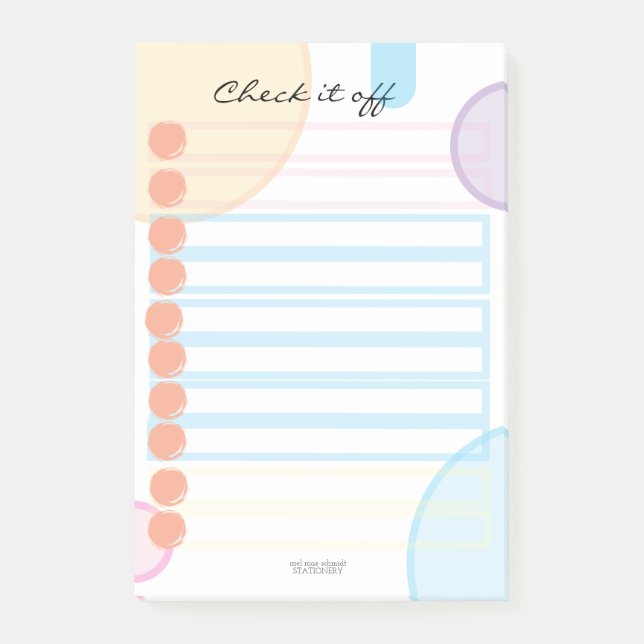Post-it® Bloc-notes Check it off (Devant)