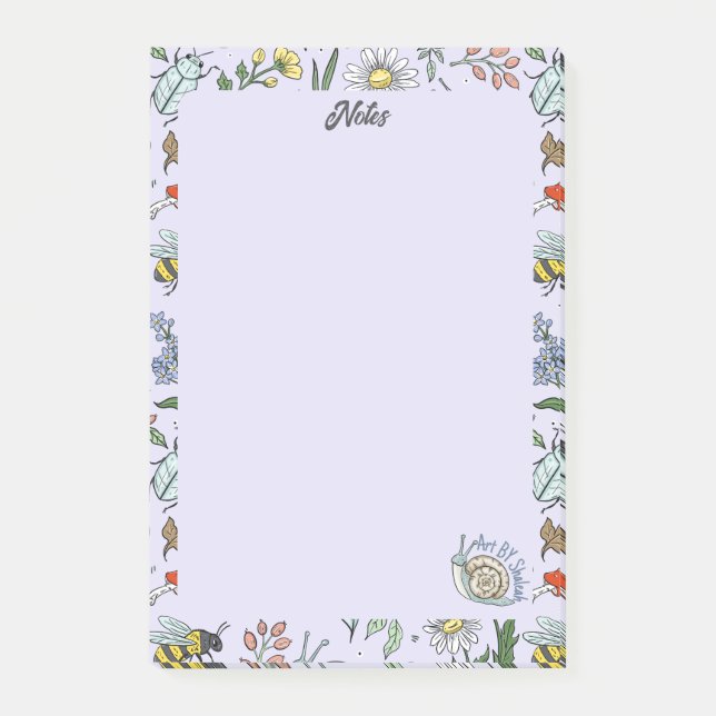 Post-it® Bloc-notes Dans le jardin (Devant)