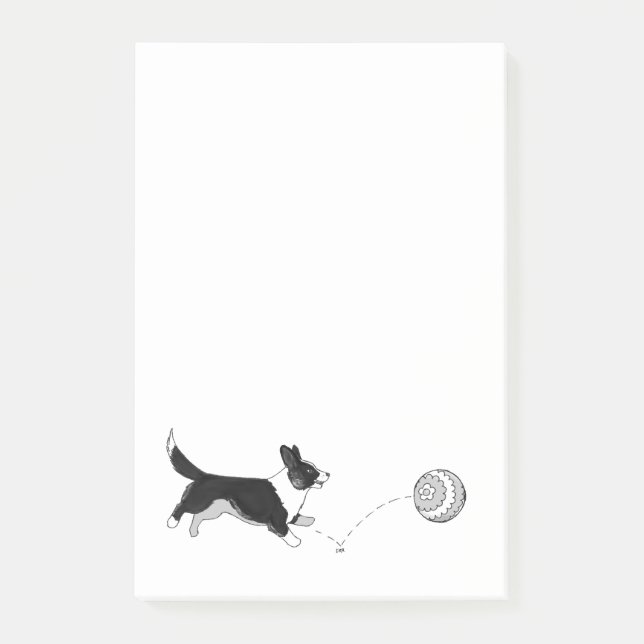 Post-it® Bloc - notes de corgi de Canicula (Devant)