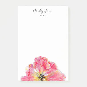 Post-it® Bloc-notes de fleur de Tulipe rose