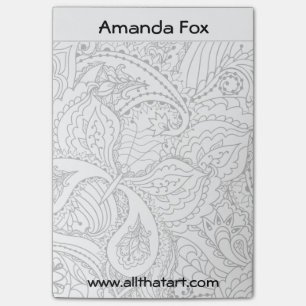 Post-it® Bloc-notes de la page de coloriage des gribouillis